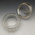 1929 British Vintage Sterling Silver Decorated Cut Glass Jar 351g BM & Co